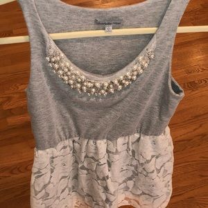 Grey and White Charlotte Russe Dress